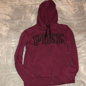 VS PINK maroon Zip up